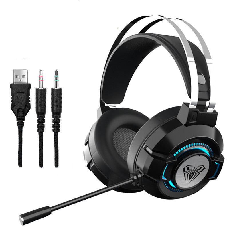 Noise-Canceling Gaming Headphones with Virtual 7.1 Sound and Colorful Breathing Light