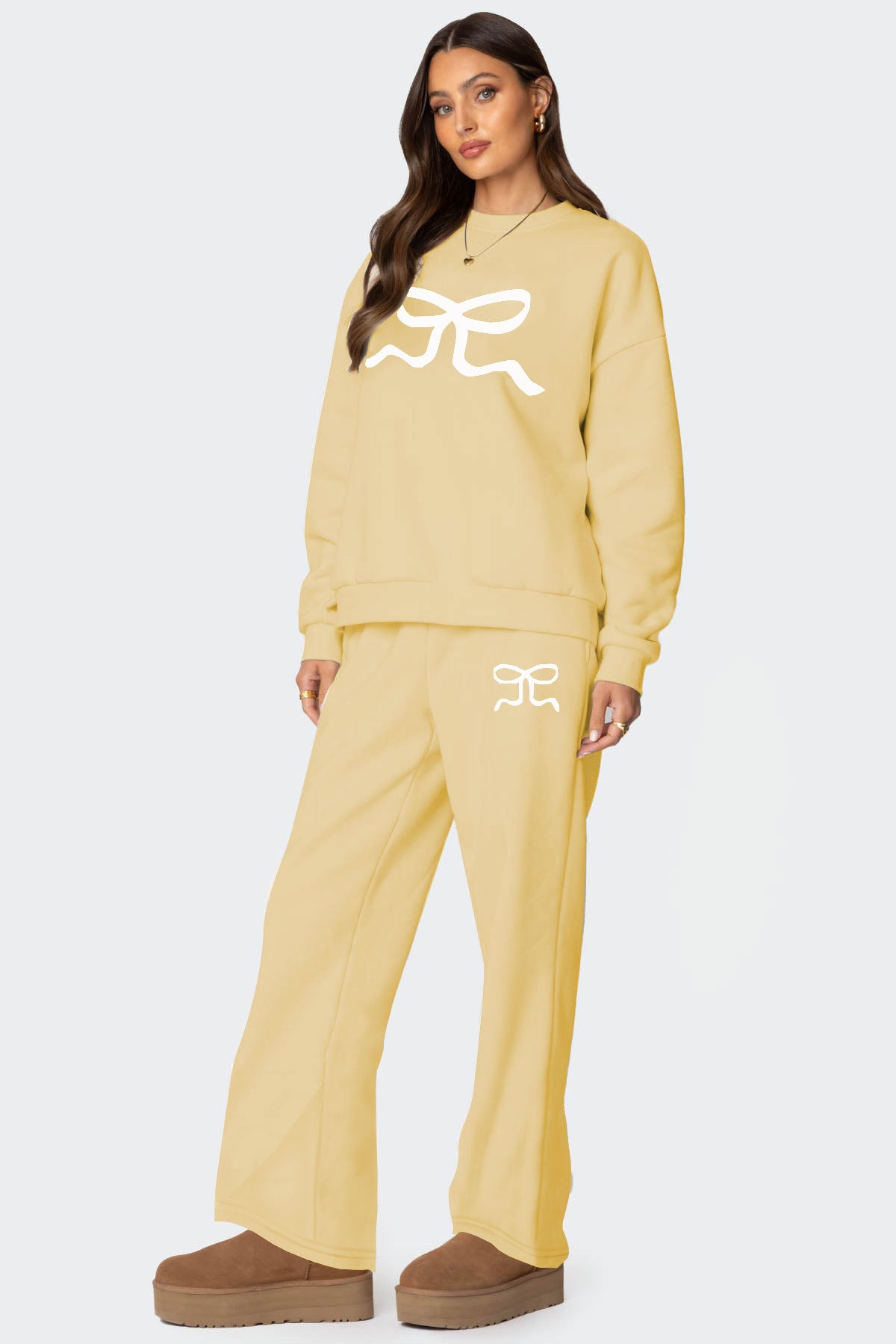 Pulls amples à col rond et manches longues pour femmes