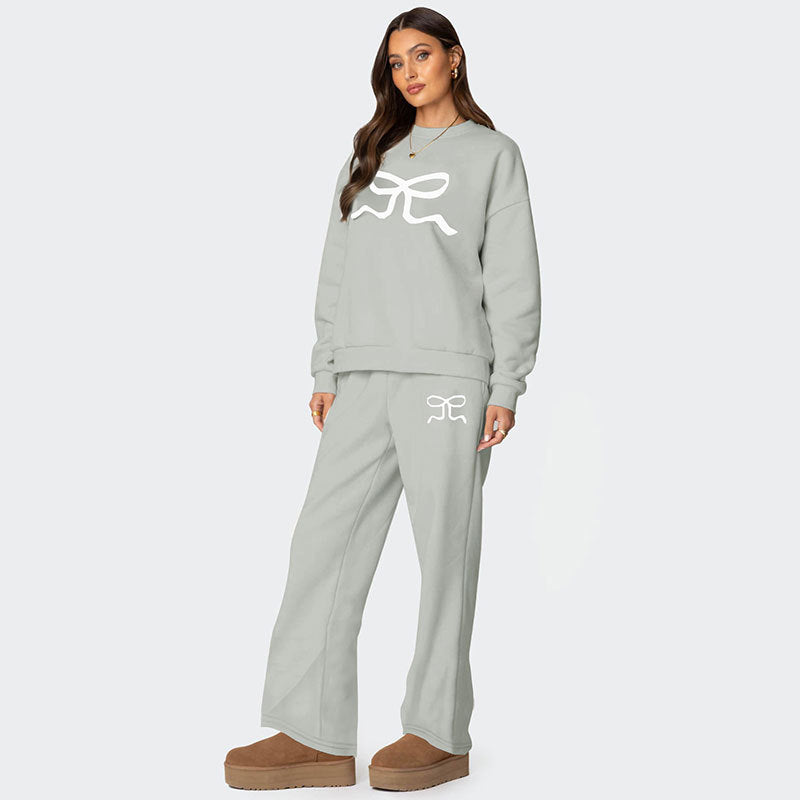 Women's Round Neck Long Sleeve Loose Thick Sweater