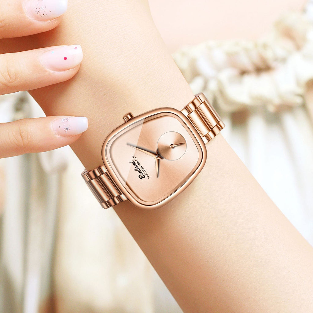 Montre à quartz étanche en acier inoxydable pour femme 34mm