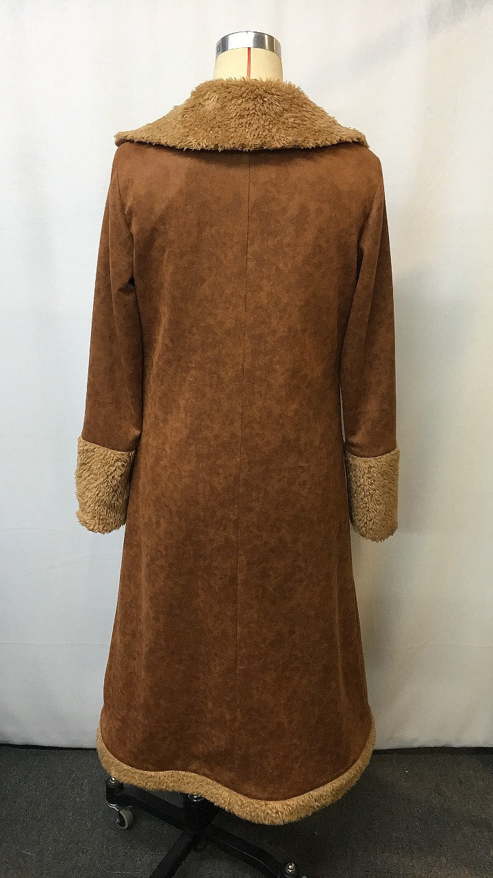 Manteau chaud en polaire rétro vintage western