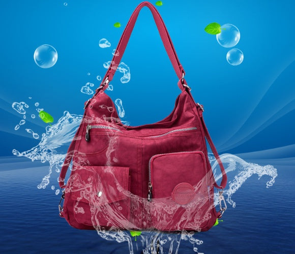 Sac fourre-tout de luxe en nylon imperméable pour femme, grand sac à bandoulière