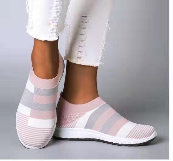 أحذية نسائية كاجوال مسطحة ونعل EVA يسمح بالتهوية، مقاسات 35-43