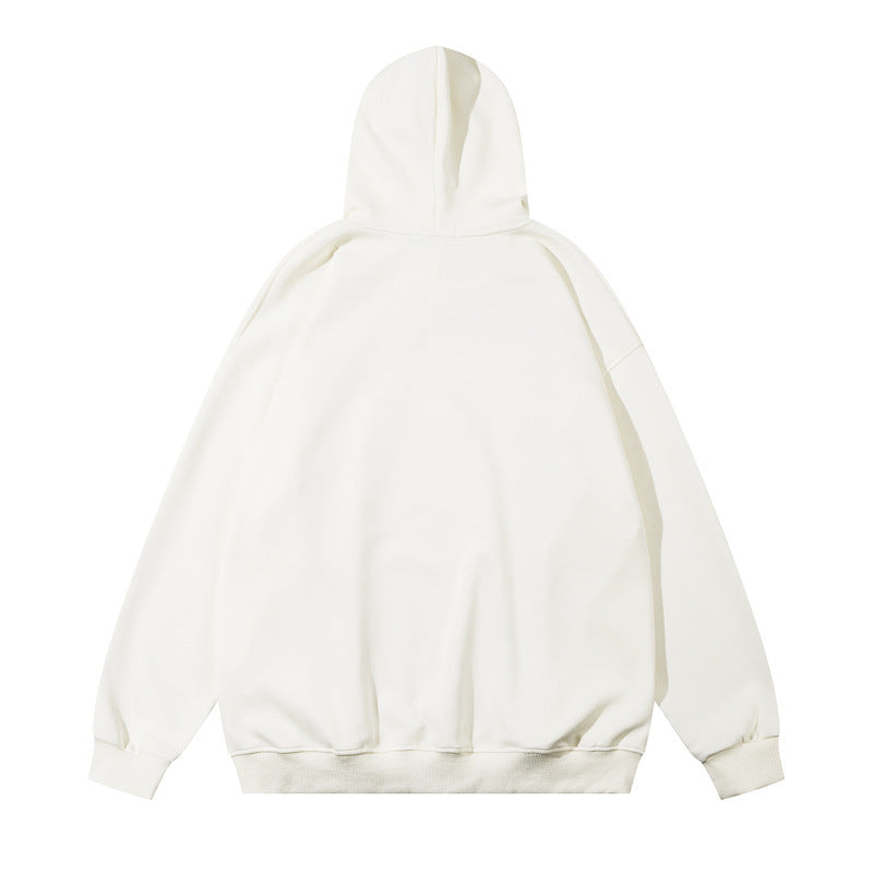 Cartoon Character Graffiti Cotton Hooded Sweater for Men