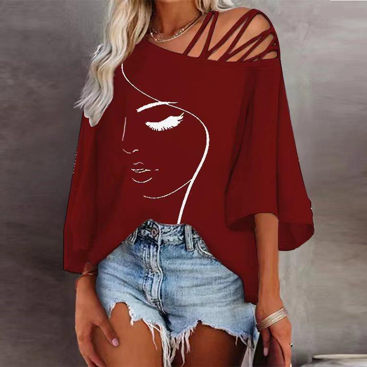 Casual Cotton Stitching Loose Tops for Women