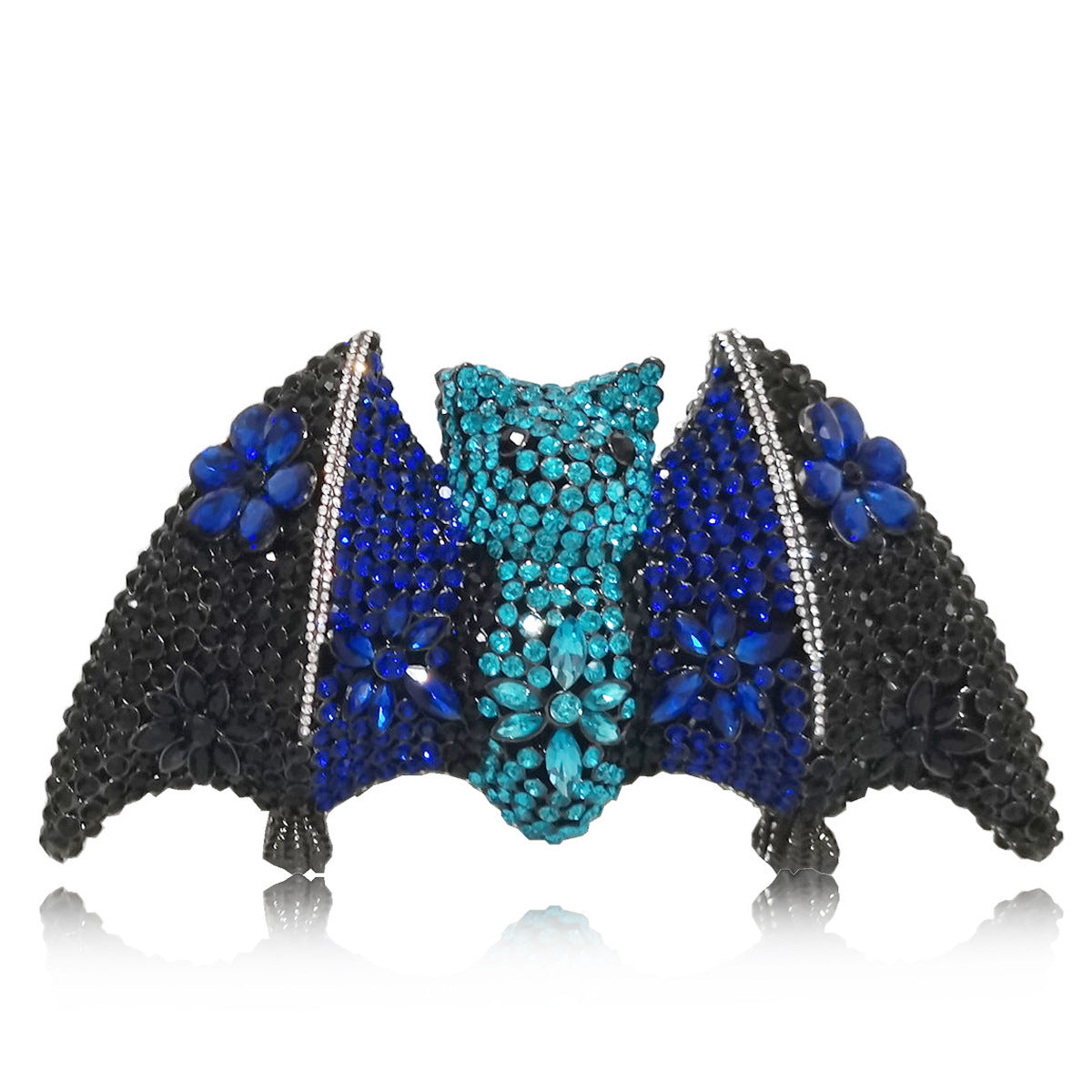 Pochette de Soirée Chauve-Souris Halloween de Luxe Strass Diamants 18CM