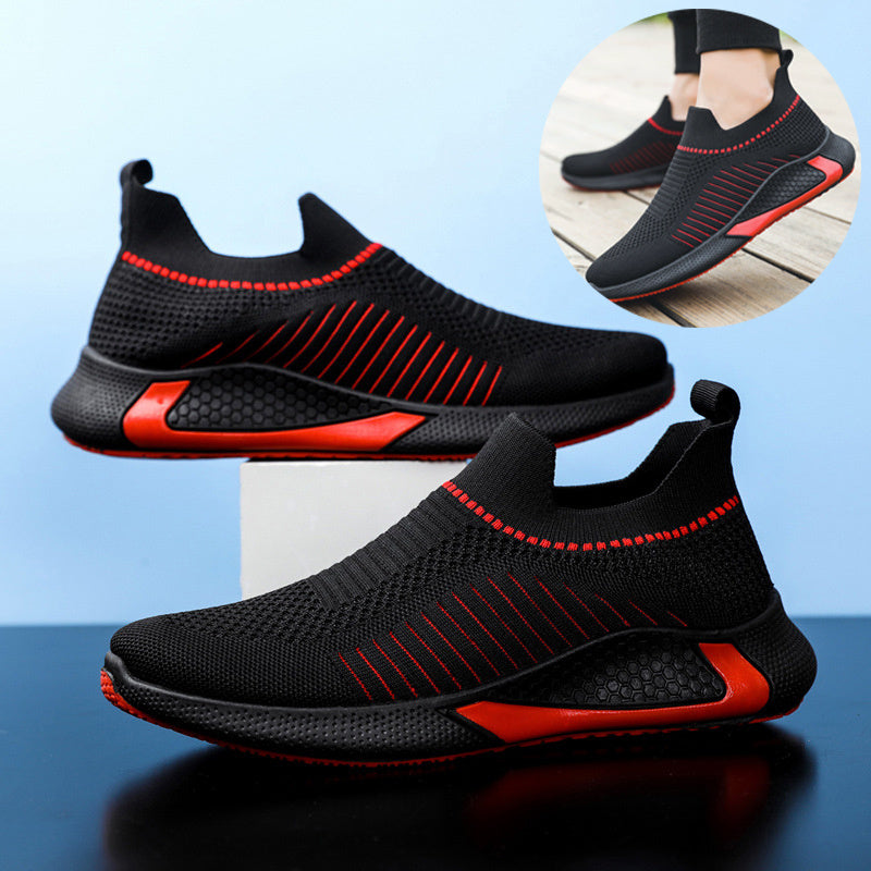 Baskets Respirantes sans Lacets Flyknit Chaussures de Course Légères