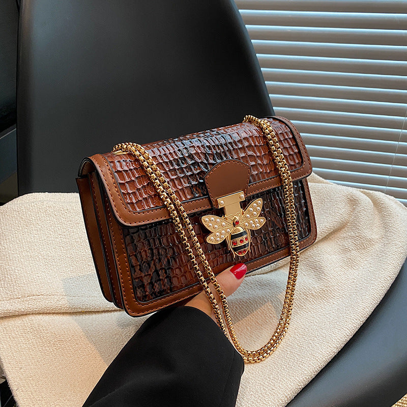 Fashion Women's PU Chain Crossbody Bag 22x15x7cm