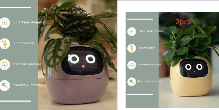 Smart Planter with 7 Sensors & AI Chips for Easy, Fun Plant Care – Over 49 Expressions