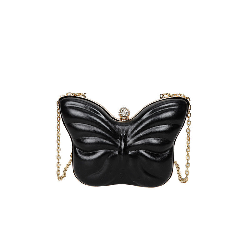 Women's Cute Butterfly PU Chain Crossbody Bag 19.5cm