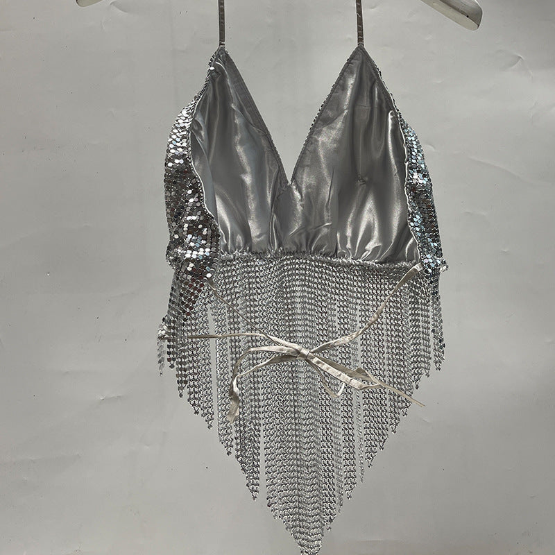 Fashion Metal Aluminum Bra Top Heavy Industry Style
