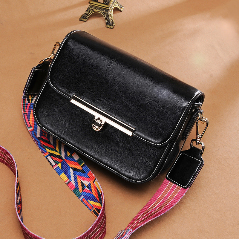 Sac à bandoulière rétro en cuir pour femme