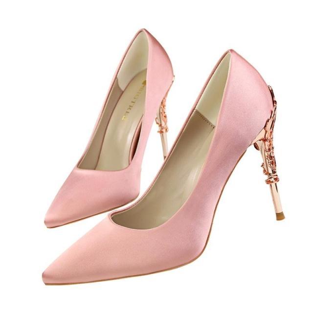 Chaussures de mariage élégantes à talon métallique imperméables 10 cm LAKESHI pour femmes