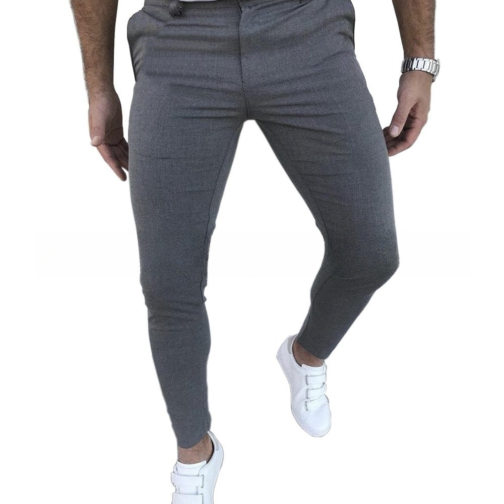 Pantalon à carreaux coupe skinny décontracté et confortable pour homme