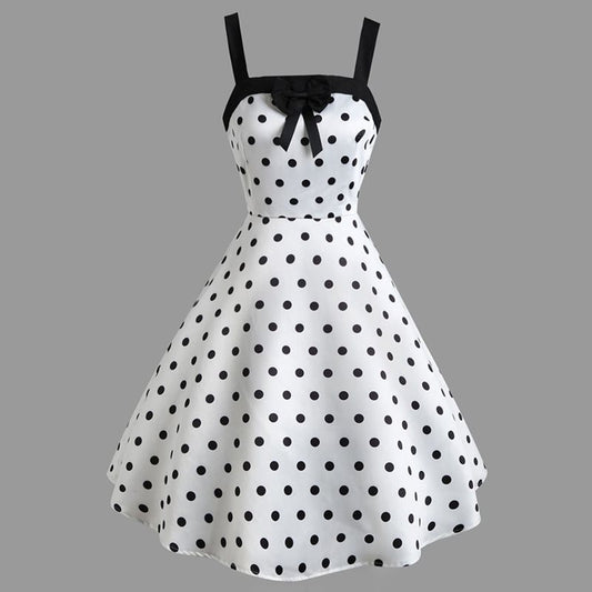 Polka dot print vintage dress
