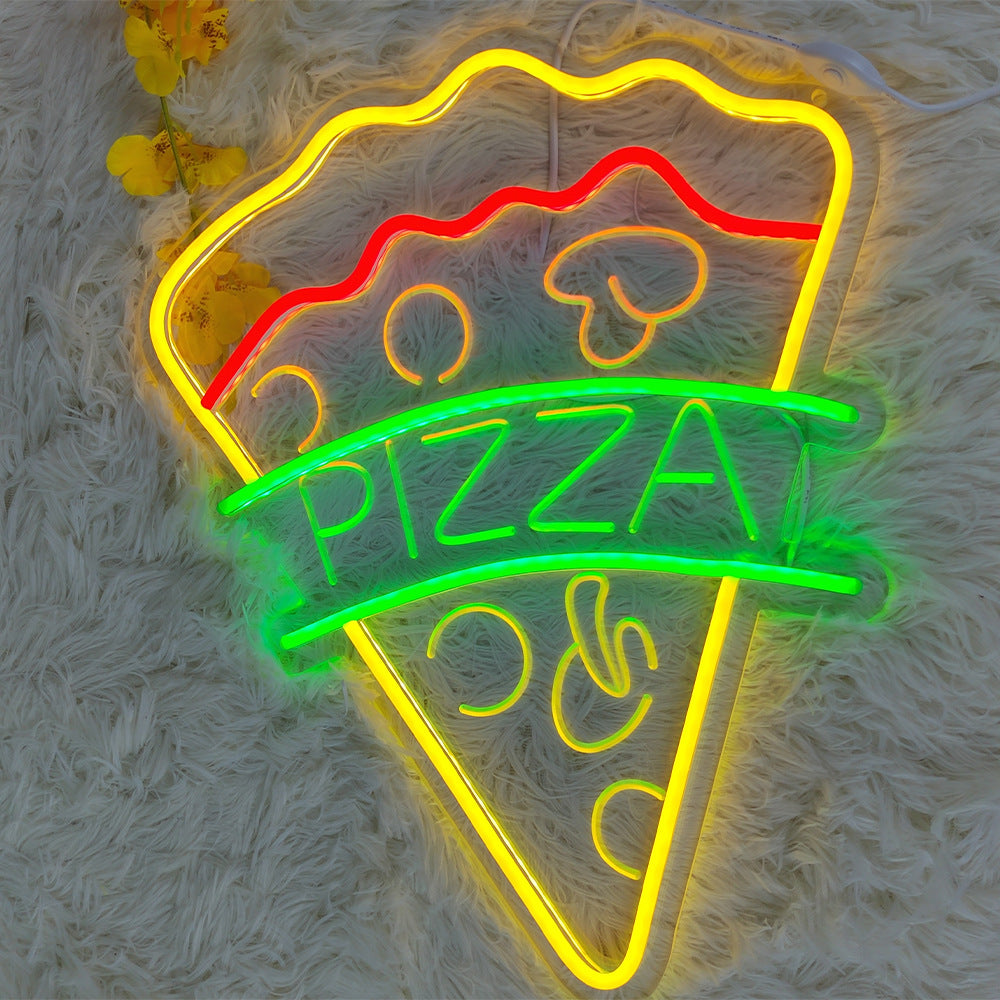 Enseigne néon LED Hamburger Pizza