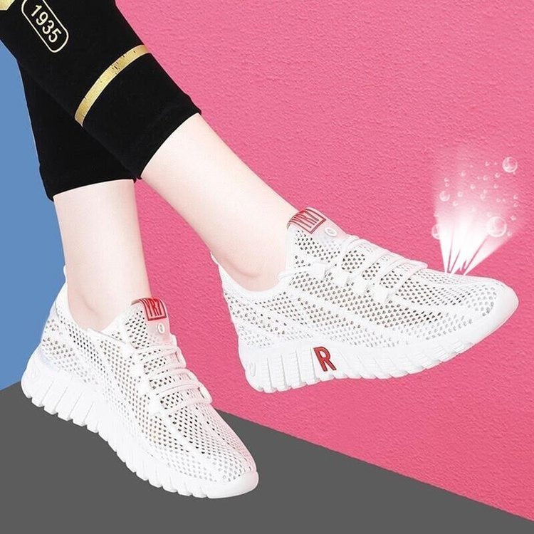 Korean Style PU Sneakers with Cross Lacing for Spring & Summer