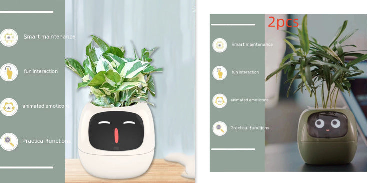 Smart Planter with 7 Sensors & AI Chips for Easy, Fun Plant Care – Over 49 Expressions