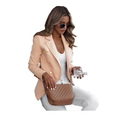 Veste de tailleur féminine unie et cintrée