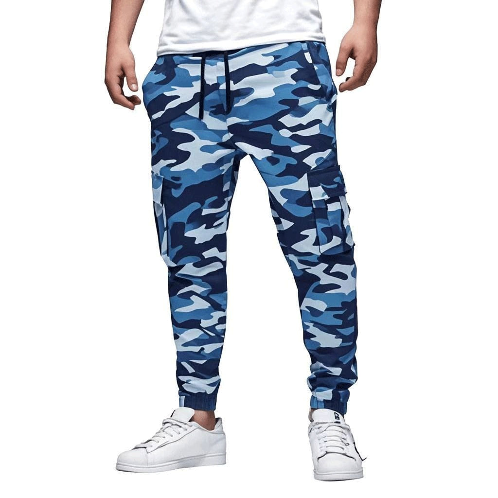 Men's Multi-Pocket Drawstring Japanese Leisure Overalls Cotton