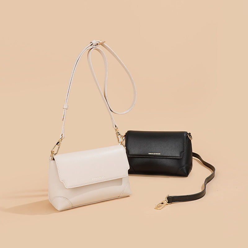High-Grade Genuine Leather Small Square Crossbody Bag for Women – Spring Style