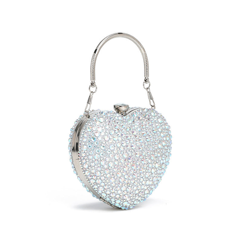 Sac à bandoulière croisé en chaîne incrustée de diamants