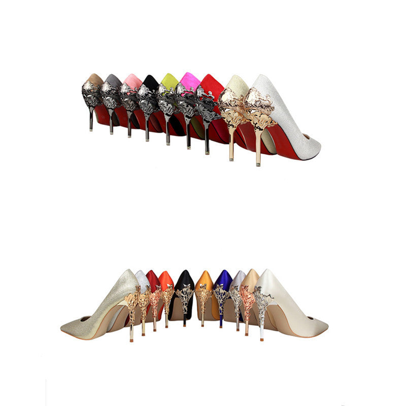 Chaussures de mariage élégantes à talon métallique imperméables 10 cm LAKESHI pour femmes
