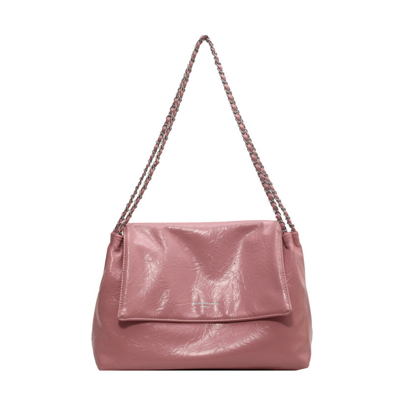 PU Soft Leather Large Capacity Underarm Chain Shoulder Bag