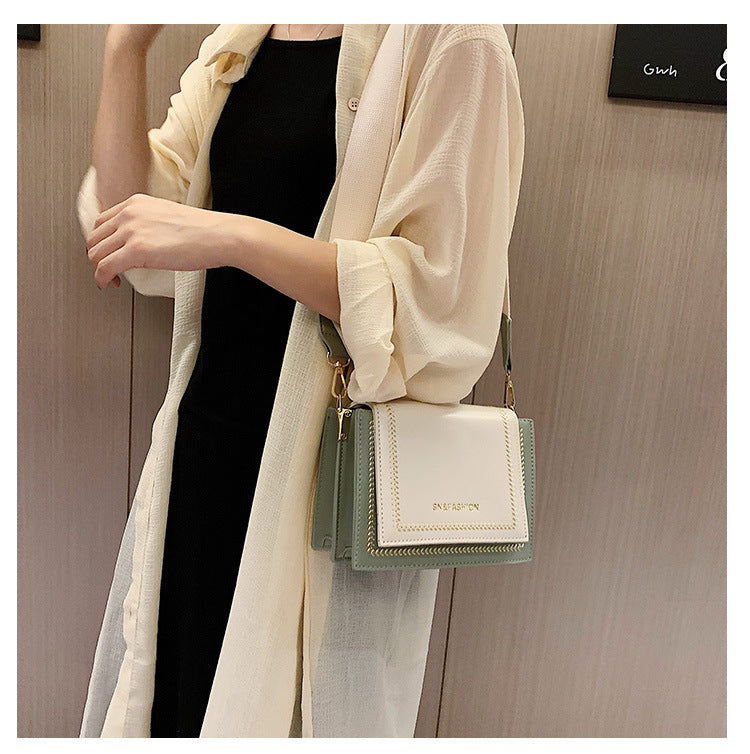 Textured Western Chain Crossbody Bag with Zipper Pocket