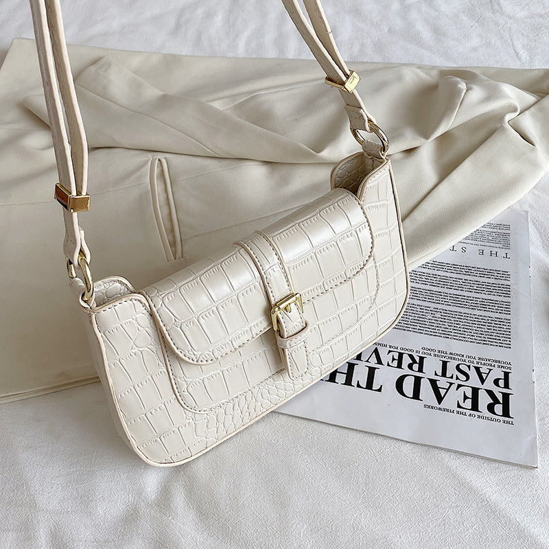 All-Match PU Leather Shoulder Crossbody Bag 25CM