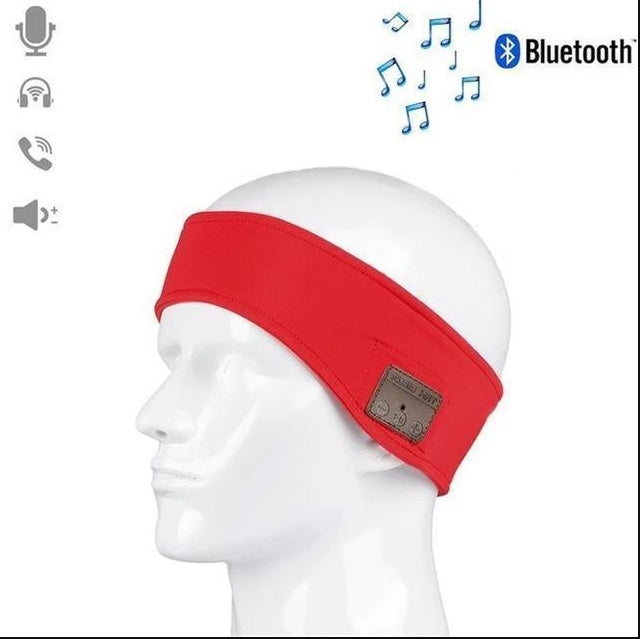 Wireless Bluetooth Music Headband with Built-In Mic and Rechargeable Battery