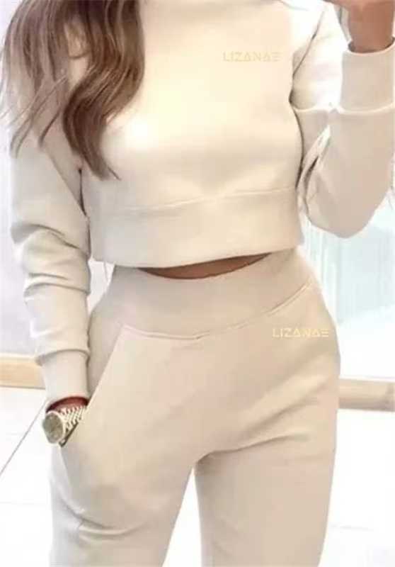 Women's Ivory White Turtleneck Sweater & Trousers Set, Long Sleeve, S-XXL