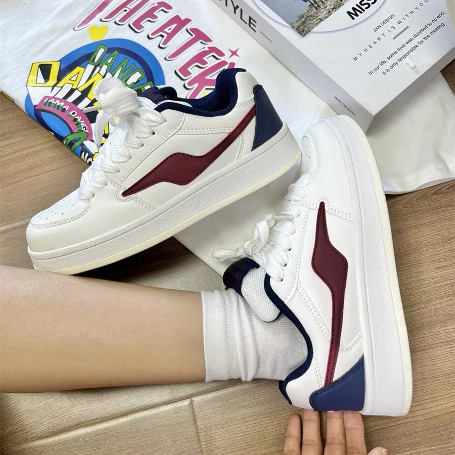 Dopamine Color Matching Classic Preppy Four Seasons Women's Low Top Board Shoes