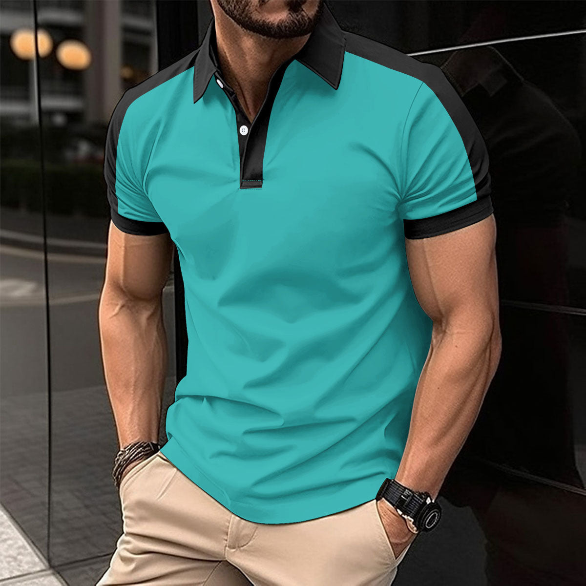 Men's Short Sleeve Summer Casual Business Polo Shirt