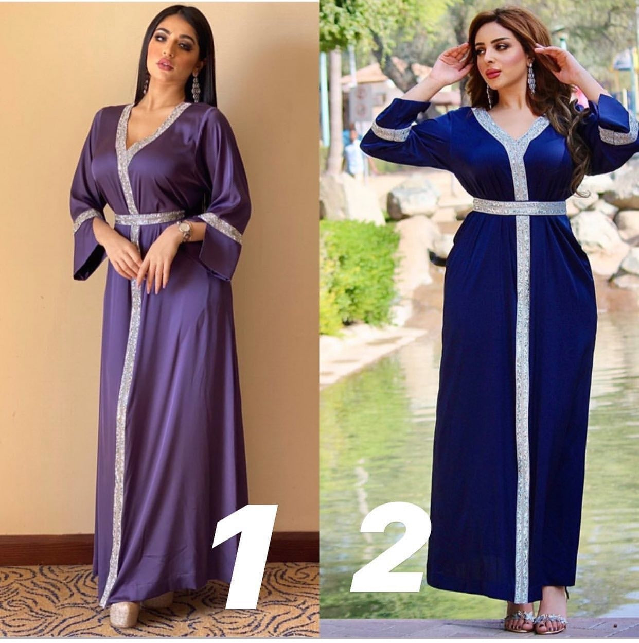 Turkish Long Muslim Women's Dress Polyester Fiber