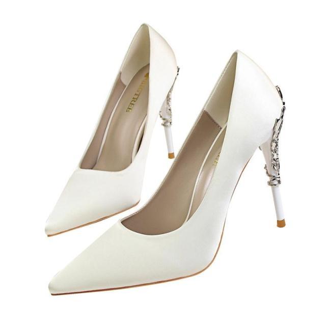 Chaussures de mariage élégantes à talon métallique imperméables 10 cm LAKESHI pour femmes