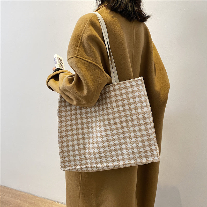Sac bandoulière carré à rayures zébrées vintage coréen pour femmes