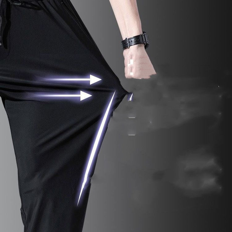 Breathable Thin Straight Pants for Men with High Elasticity