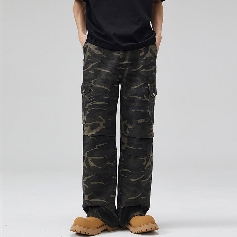 Paratrooper Camouflage Cargo Pants for Men and Women with Multi-Pockets