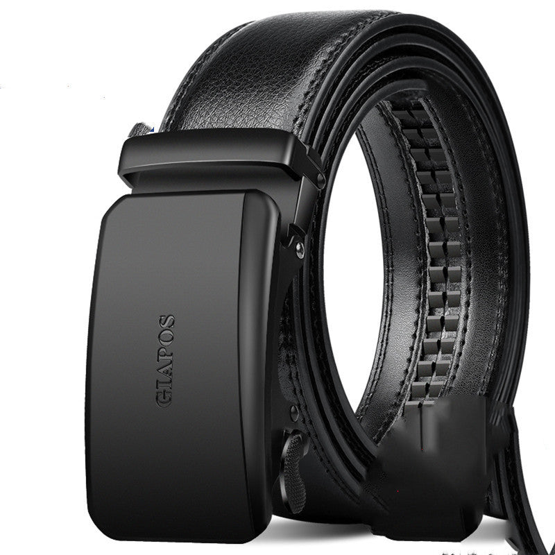Ceinture homme en cuir de vachette pur avec boucle automatique, 3,5 cm de large, plusieurs tailles et couleurs