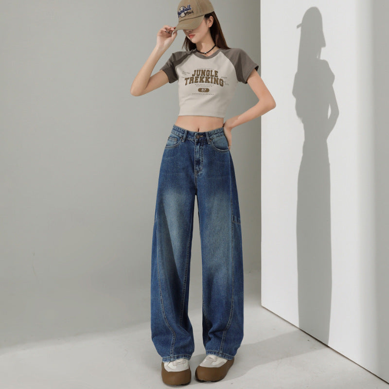 Jean Large Taille Haute Ample pour Femme