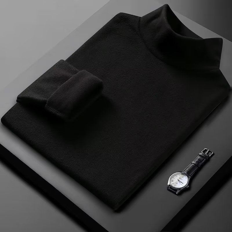 Double-sided Dralon Semi-high Collar Warm Men's Undershirt