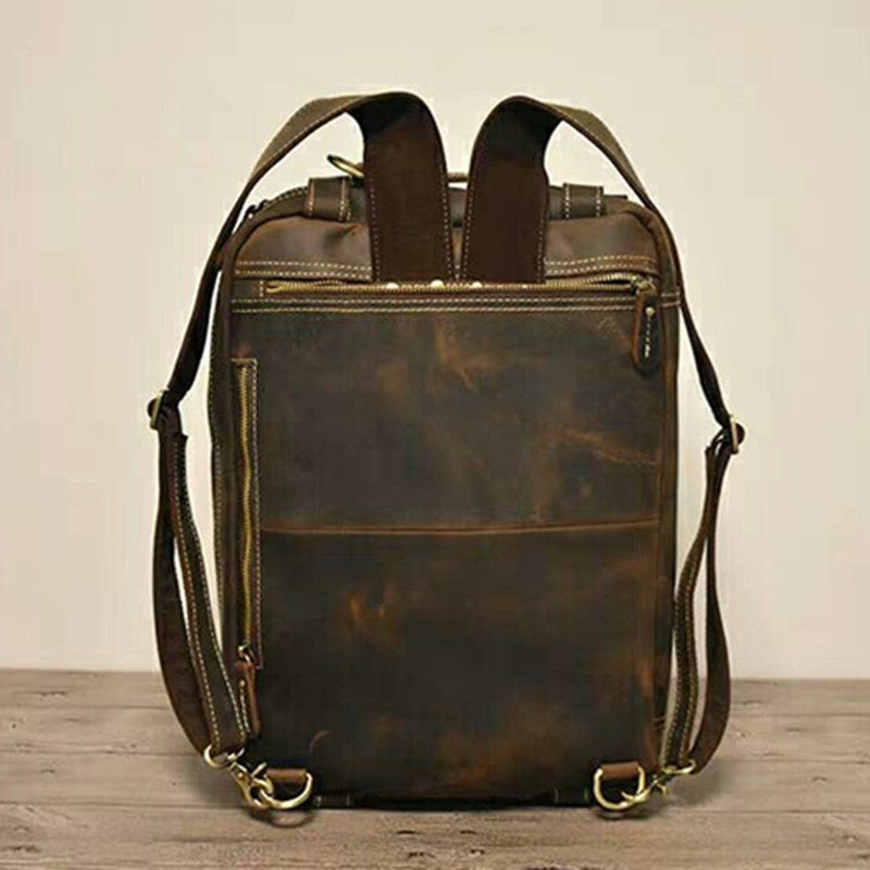 Sac Messenger Noir en Cuir Véritable pour Homme, à Bandoulière Unique