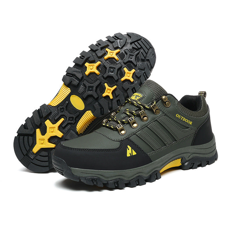 Men's Low-Top Lace-Up Hiking Boots Casual Sneakers