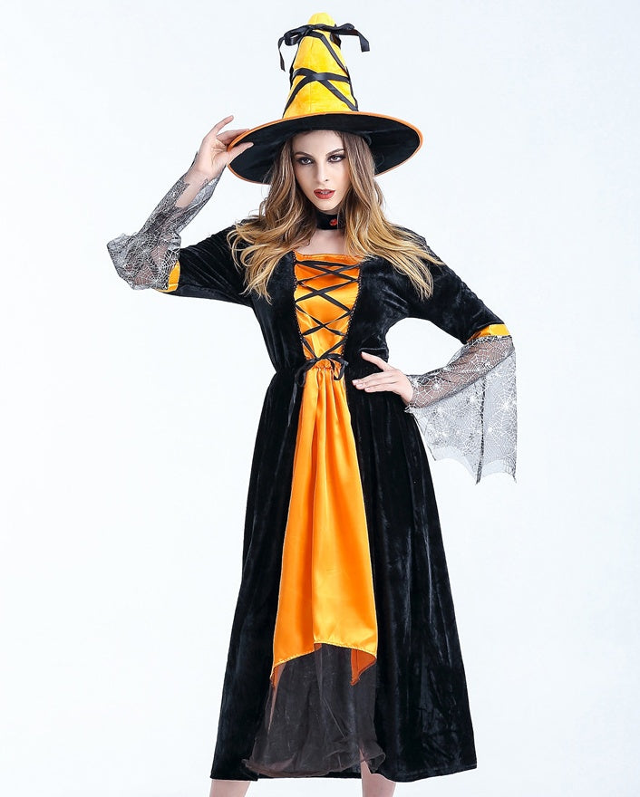 Déguisements de sorcière effrayants pour femmes, costume de sorcière adulte pour Halloween