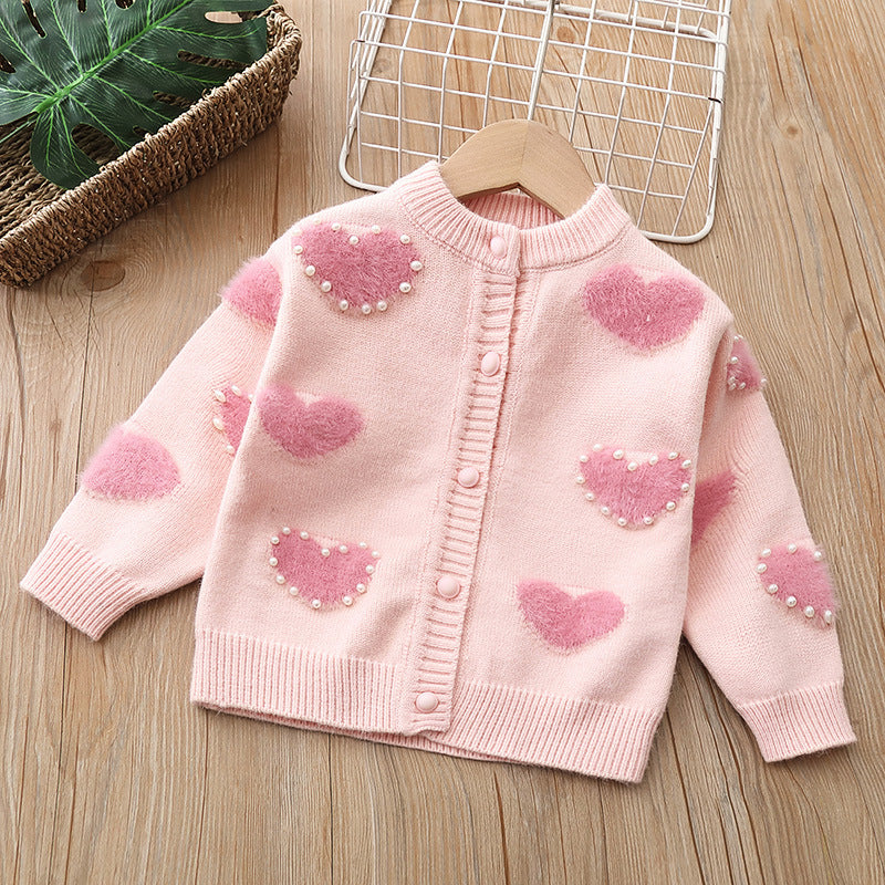 Girls Knit Sweater Pullover Cardigan Top