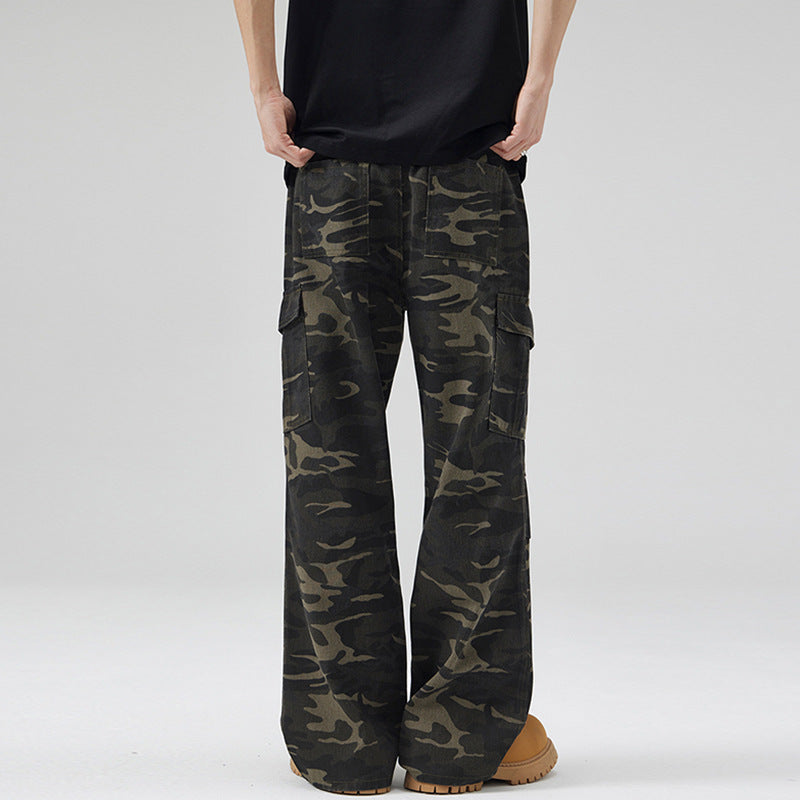 Paratrooper Camouflage Cargo Pants for Men and Women with Multi-Pockets