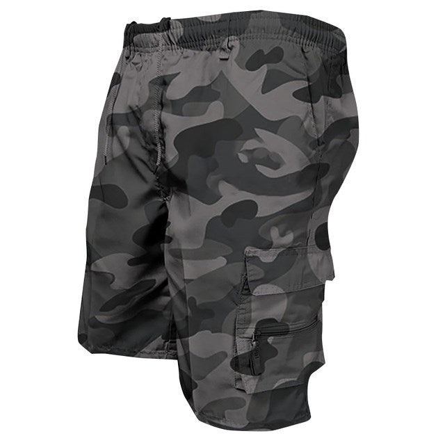 Short de sport en molleton de polyester multicolore pour homme