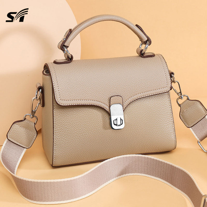 Women's Genuine Leather Portable Crossbody Bag 21x18x9cm