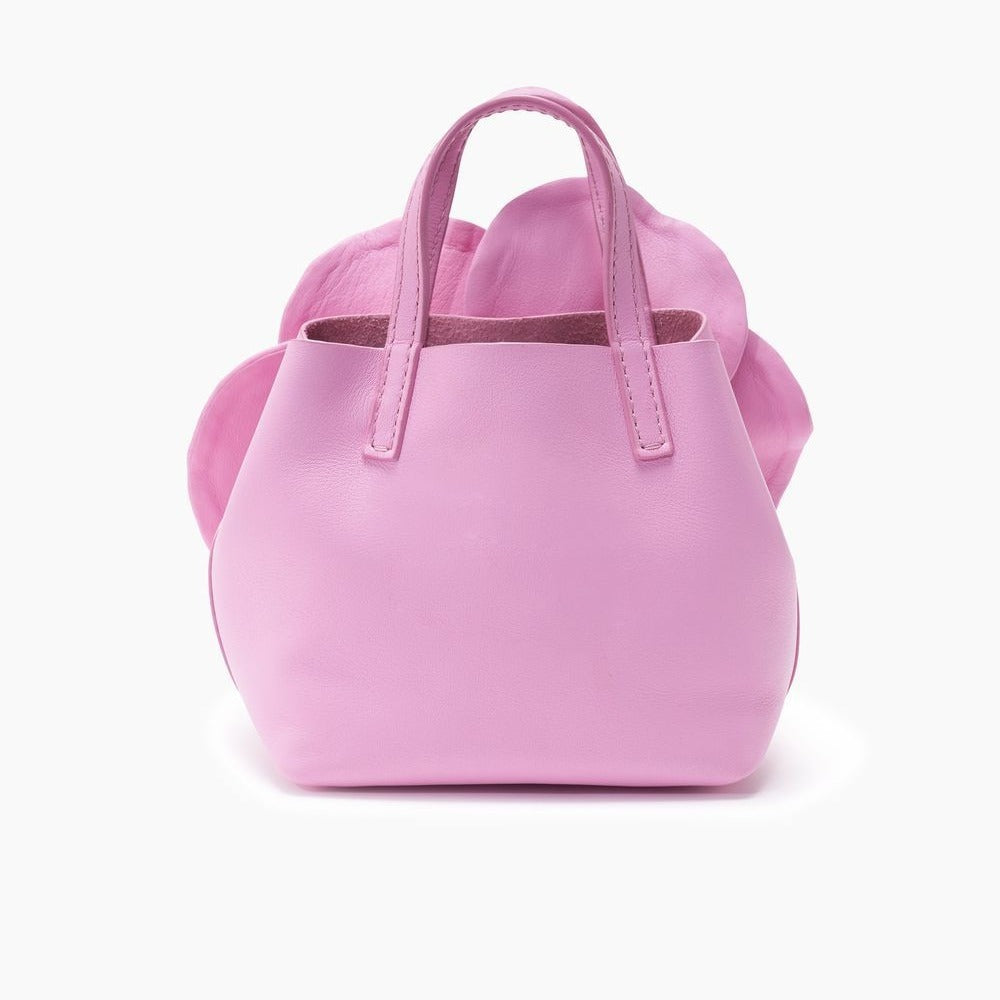 Sac cabas en PU avec fleur pétale de style français, sac à bandoulière